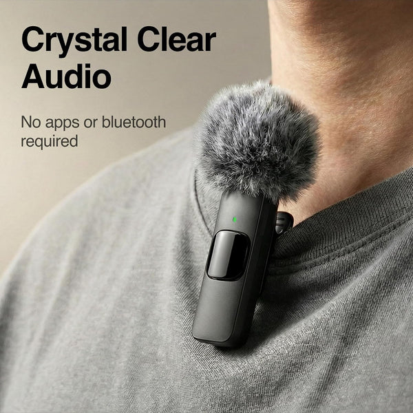 Mini Mic Pro (Latest Model – Microphone for iPhone & Android, Wireless Mini Microphone, Clear Voice, Noise Cancelling, Lavalier Mic for TikTok,