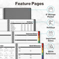 Dunwell Daily Planner 2026, 8.5x11 Appointment Book, 15-Min Hourly Schedule, Jan to Dec 2026, Large Planner with Colorful Tabs, Premium Paper