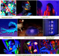 Black Light Bar 10W 1ft LED Blacklight for Fluorescent Tapestry Poster Body Paint Glow Party UV Strip Lights for Cabinet and Display Magnetic