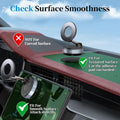 Plusacc Vacuum Magnetic Phone Holder for Car - Suction Cup Phone Mount 360ÃÂ° Rotatable Foldable Portable Strong Magnet Stand for Iphone 16/15/14/13