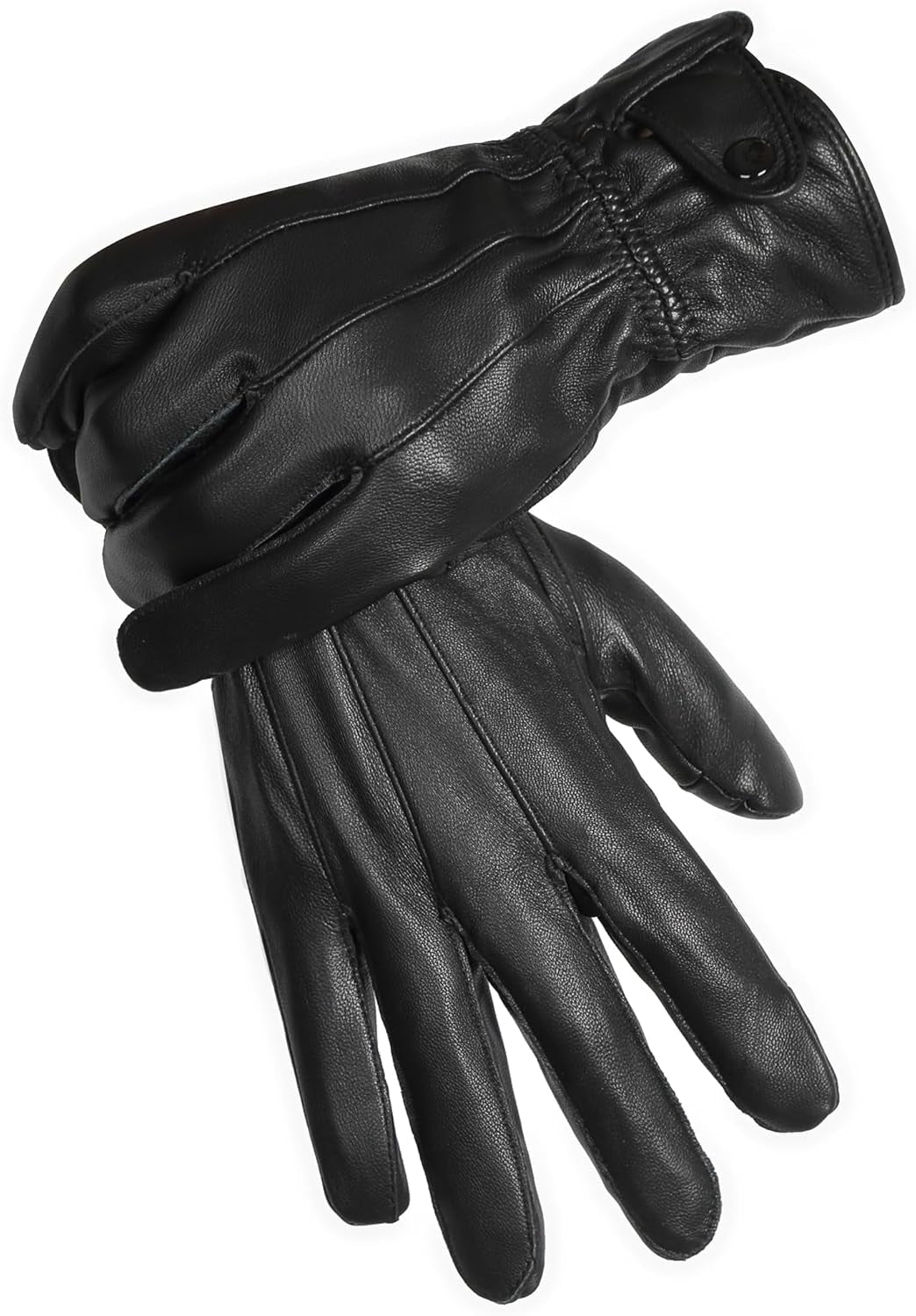 REED Men'S Genuine Leather Warm Lined Driving Gloves - Touchscreen Texting Compatible