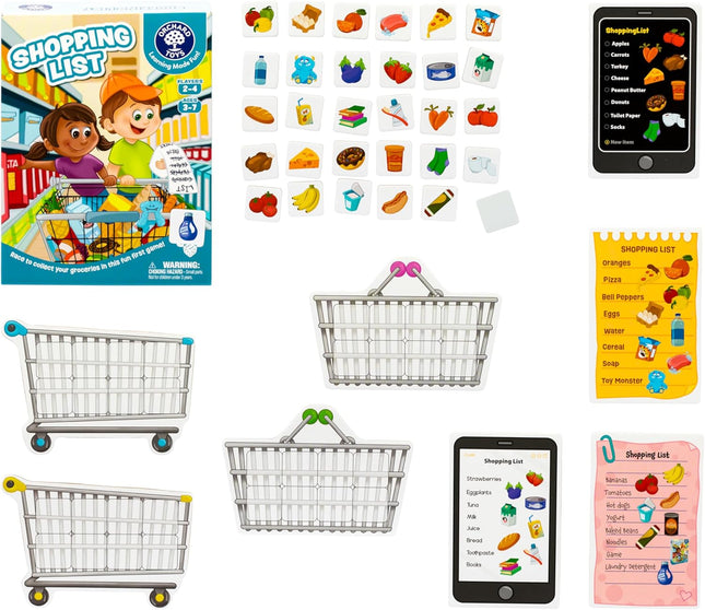 ORCHARD TOYS Shopping List Game - New Art Race to Collect Your Groceries in This