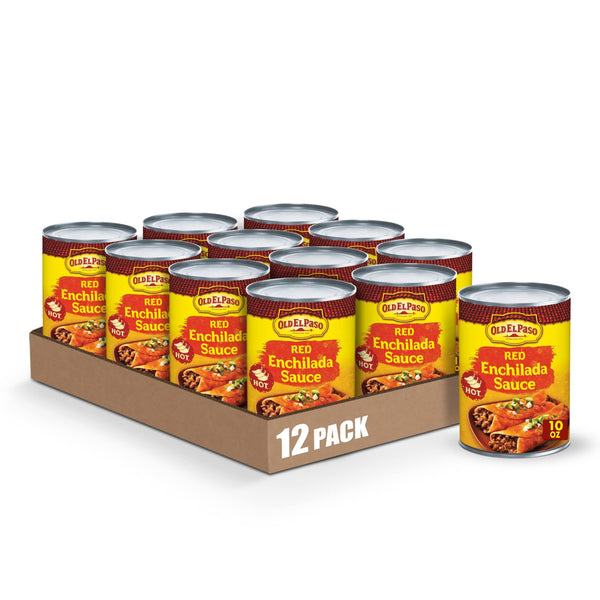 Old El Paso Hot Red Enchilada Sauce, 10 Oz. (Pack of 12)