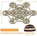Bnesi 11.8" Metatron's Cube Wall Decor Sacred Geometry Wall Art,Crystal Grid Sacred Geometry Meditation Wall Art Decor (Metatron's Cube) | Laser