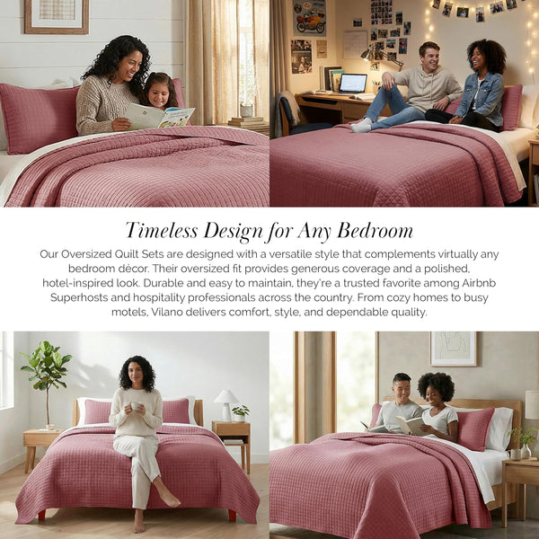 Southshore Fine Living, Inc. Queen/Full Size Quilt Bedding Set with 2 Pillow Shams, Soft Comfy Queen Coverlet/Full Size Bedspread, Machine