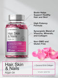 HorbÃÂ¤ach Hair Skin and Nails Vitamins | 300 Softgels | with Biotin and Collagen | Infused with Argan Oil and Coconut Oil | Non-Gmo, Gluten Free