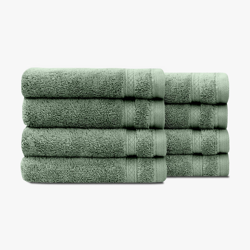 1888 Mills 625 GSM Premium 100% Cotton Washcloths â Pack of 8 Luxury Washcloth Set, Highly Absorbent & Quick-Dry â Plush, Luxurious Feel for Face,