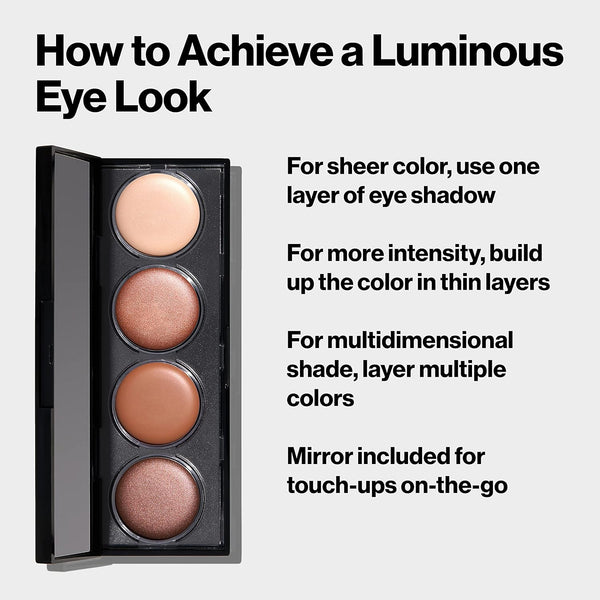 Revlon CrÃÂ¨me Eyeshadow Palette, Illuminance Eye Makeup with Crease- Resistant Ingredients, Creamy Pigmented in Blendable Matte & Shimmer Finishes,