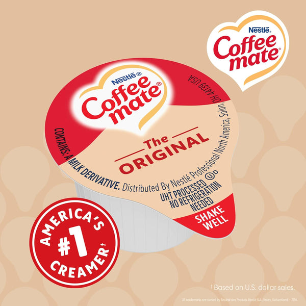 Nestle Coffee mate Original Non-Dairy Creamer Singles, 0.375 oz, 180-Pack Original 0.38 Fl Oz (Pack of 180)