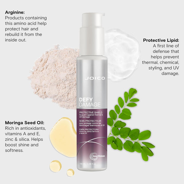 Joico Defy Damage Protective Shield | For Damaged, Color-Treated Hair | Protect Against UV & Thermal Damage | Strengthen Bonds & Preserve Hair