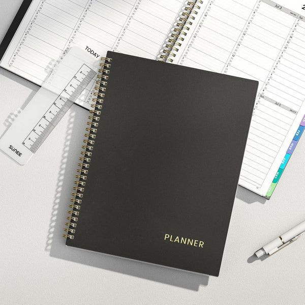SUNEE 2025-2026 Appointment Book, Quarter-Hourly, Weekly & Monthly - from July 2025 to June 2026, 8.5"X11" Academic Planner, Flexible Cover, Note