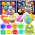Bath Bombs for Kids with Toys Inside, 8 Light up Bath Bomb of Solar System Set, Planet Bath Bomb with Surprise Inside, Kid-Friendly Bubble Bath