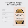 Kitsch Dry Brushing Body Brush for Lymphatic Drainage 1 Count Black