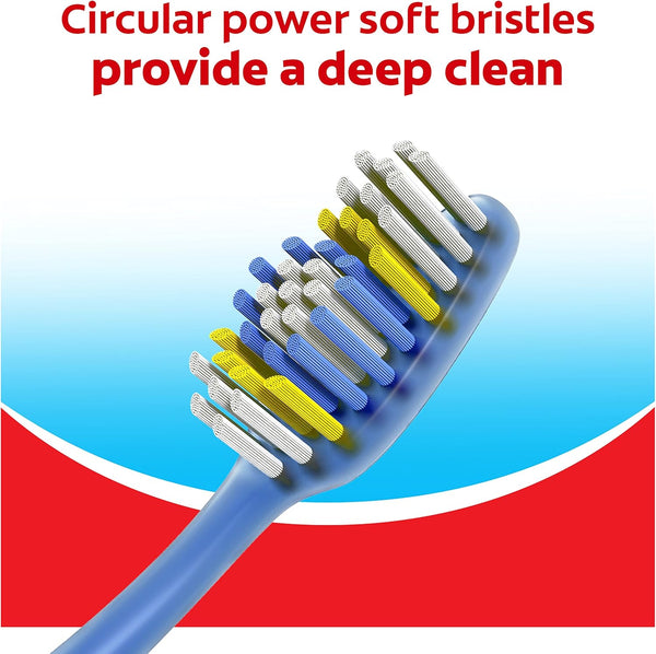 Colgate Extra Clean Toothbrush, Soft Toothbrush for Adults, 6 Count (Pack of 1) 6 Count (Pack of 1) Soft