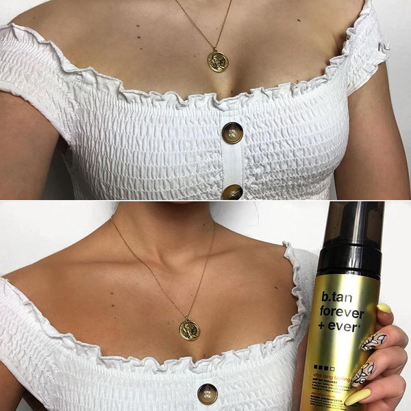 B.Tan Dark Self Tanner Kit | Get Tanned Bundle - Best Mousse W/Tanning Mitt Applicator, 1 Hour Express Sunless Foam, Fast Bronzing Glow, No Fake