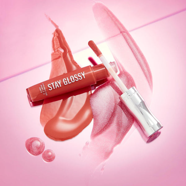 Rimmel Stay Glossy Lip Gloss - Non-Sticky and Lightweight Formula for Lip Color and Shine - 340 Captivate Me!, .18Oz
