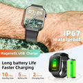 Hwagol Smart Watch (Answer/Make Call) 1.85inch Fitness Tracker, DIY Dials/Pedometer/Calories/Multiple Sport Modes/Voice Assistant, Smart Watches