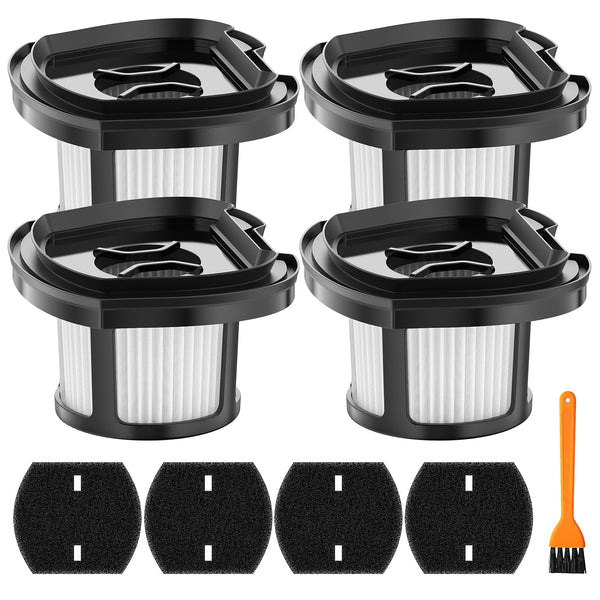 4 Pack 2284W Vacuum Replacement Filter for Bissell Pet Hair Eraser Filter Hand Vacuum 2284W 2390 2389 2390A, Compare to Parts # 1614212 1614203