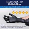 Adenna Dark Light 9 mil Nitrile Powder Free Exam Gloves (Black), Large - Box of 100 (DLG676) Large (Pack of 100)