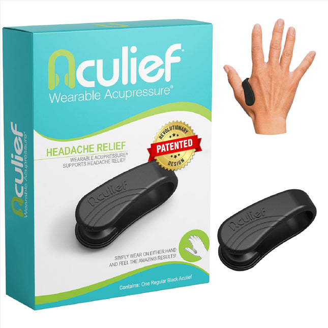 Aculief 1-Pack Wearable Natural Acupressure Support for Relaxation, Headache, Migraine, Stress Alleviation & Tension Rel