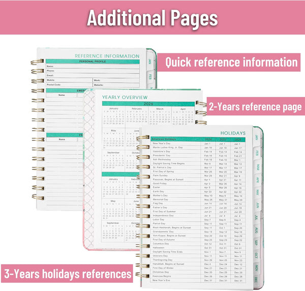 Mr. Pen- 2026 Planner, 6.4" x 8.5", Abstract Splash, 2026 Planner Weekly and Monthly, Hardcover, Twin-Wire Binding Abstract Splash 6.4" x 8.5"(2026）