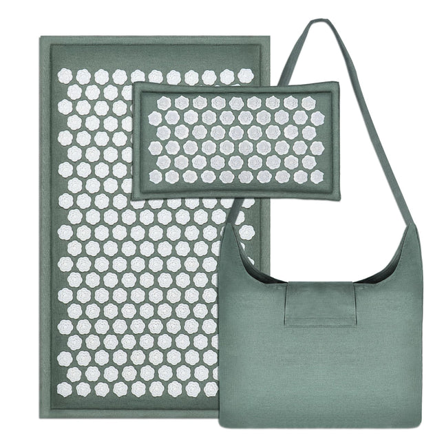 Ladyrosian Acupressure Set for Back and Neck Pain Relief, Muscle Relaxation Stress Relief Acupressure Mat and Pillow Set