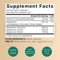 Triple Complex Magnesium Supplement, 240 Capsules | Magnesium Glycinate 500Mg with Citrate & Malate | Chelated & Purified | Bone, Heart, & Muscle