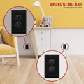 ENERLITES Mid-Size Duplex Receptacle Wall Plate, Electrical Outlet Covers, Gloss Finish, Midway Size 1-Gang 4.88" x 3.11", Polycarbonate