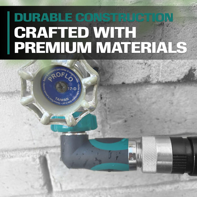 2WAYZ 90 Degree Hose Elbow Angle Connector with Shut Off Valve - 2025 Heavy Duty Model, Water Tube Fittings, 90 Degree E