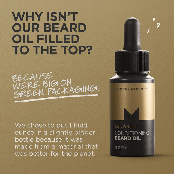 Michael Strahan Conditioning Beard Oil Men’s Grooming and Skincare for Dry, Sensitive Skin | Moisturizing, Smoothing, Soothing Beard Softener with