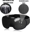 LEEKEN 3D Sleeping Eye Mask - 100% Lights Blockout Sleep Mask for Men Women, Cool Sports Fabric Eye Cover for Travel/Nap/Night