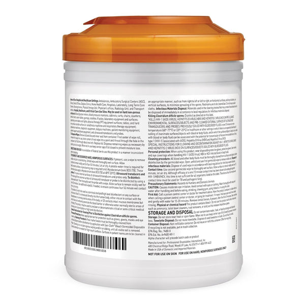 Sani-Cloth Bleach Disposable Wipe - Hospital-Grade Surface Cleaner for Bathroom, Equipment - Large Canister, 6 inch. x 10.5 inch, 75 Total
