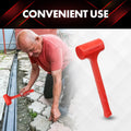 YIYITOOLS 1LB Dead Blow Hammer- Red, Mallet | Machinist Tools | Unibody Molded | Checkered Grip | Spark and Rebound Resistant 1LB Red