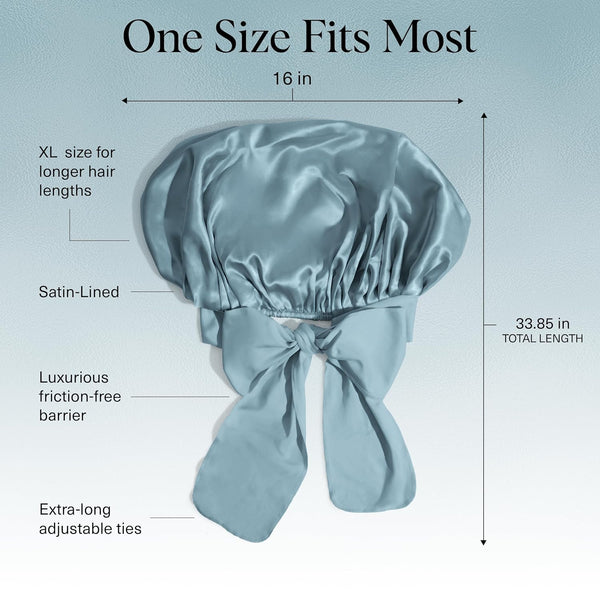 Kitsch XL Satin Bonnet for Sleeping - Softer than Silk Hair Bonnet for Women - Secure Fit, Adjustable Night Cap for Curly & Textured Hair -
