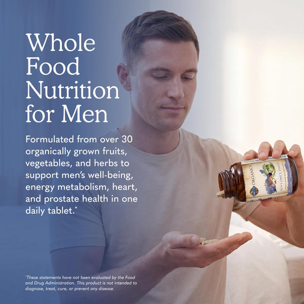Garden of Life Once Daily Whole Food Multivitamin for Men, Organic Mens Vitamins & Minerals, Vitamin C, Zinc, Vegan, for Health & Well-Being, 60