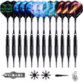 WIN.MAX Darts Plastic tip 12 Pcs Soft tip Darts for Electronic Dart Board black