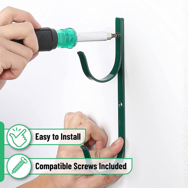 UNCO Pool Pole Hanger - 2 Pack, Pool Equipment Hooks for Poles and Hose, Accessories 2 Pack Green