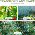 Garden Netting for Climbing Plants,Ponwec 2-Pack 6'X16.5'Ft Garden Trellis Netting 4X4 Weatherproof Plant Netting for Cucumbers,Beans