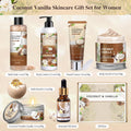 Gifts for Women, Birthday Gifts for Women, Bath and Body Gifts Set, Vanilla Coconut Spa Gift for Self Care,Thank You Relaxing Bath Sets for Mom,
