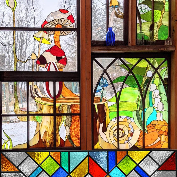 12 Sheets Transparent Stained Glass Sheet Variety Pack, 4 x 6 inch Cathedral Art Glass Mosaic Tiles for Crafts, Stained Glass Supplies for