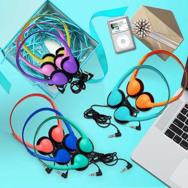 Classroom Kids Headphones Bulk 18 Pack for School Students Children Teen Boys Girls, Whole Bulk Headphones for Classroom Earphones 3.5mm Jack