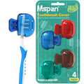 Mspan Toothbrush Head Cover Cap: Tooth Brush Protector Cute Plastic Clip Pod Compatible with Standard & Electric Toothbrush - Travel Case for