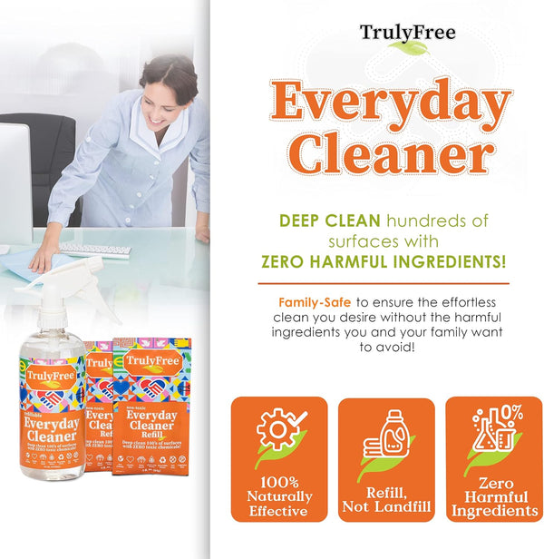 Everyday Cleaner - Multipurpose Cleaner Spray, Kitchen Counter Cleaner, Natural Cleaning Products, Multi-Surface Household Solution, 1 Empty