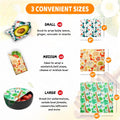 Reusable Beeswax Wrap - 9 Pack, Beeswax Wraps for Food, Eco-Friendly Beeswax Food Wrap, Organic, Sustainable, Biodegradable, Zero Waste,