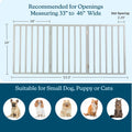 Pet Gate - 3-Panel Indoor Foldable Dog Fence for Stairs, Hallways, or Doorways - 54x24-Inch Retractable Wood Freestanding Dog Gates by PETMAKER