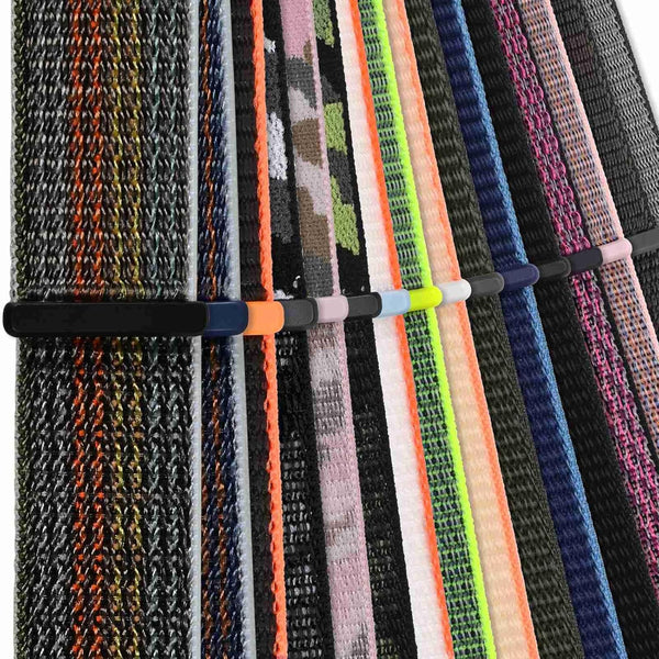WOCCI 22Mm Adjustable Nylon Watch Band, Quick Release Sport Loop Strap (Black)