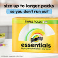 Bounty Essentials Select-A-Size Paper Towels, White, 2 Triple Rolls = 6 Regular Rolls (Packaging May Vary) Triple 2 Rolls ( 162 Sheets)