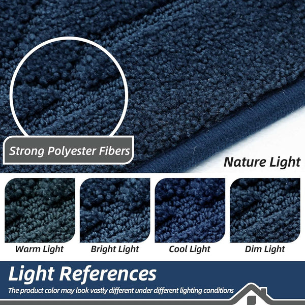 BEQHAUSE Dirt Trapper Door Mat 20" x 32", Doormat Non-Slip, Navy Blue | Entryway Rugs Washable, Dog Door Mat Stain Resistant and Absorbent Welcome