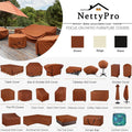 NettyPro Patio Chair Covers for Outdoor Furniture 4 Pack, Waterproof Heavy Duty Lawn Patio Furniture Cover Deep Seat Dining Chair Covers High