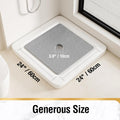 HITSLAM Square Shower Mat, 24 x 24 Inch Non Slip Bath Mat for Tub, Soft PVC Loofah Bathtub Mats with Drain Holes, Quick Drying Bathroom Stall
